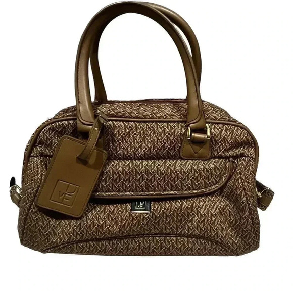 Diane von Furstenberg Tweed Canvas Travel Overnight Carry-On Duffle‎ Bag NWOT - Picture 1 of 8